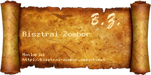 Bisztrai Zombor névjegykártya